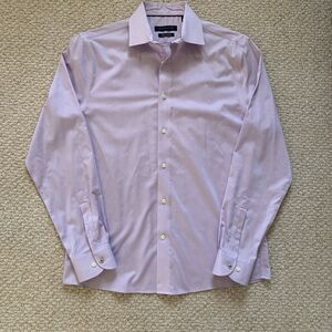 Tommy Hilfiger Lavender Supima Slim Fit Dress Shirt
